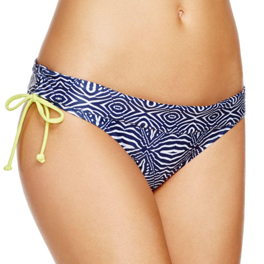 MINKPINK Blue Wild Catch Side Tie Bikini Bottom
